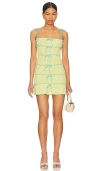 Majorelle Mathilda Mini Dress In 柠檬黄