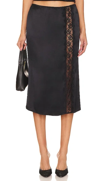 Majorelle Maura Midi Skirt In Black