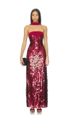 Majorelle Millie Gown In Burgundy