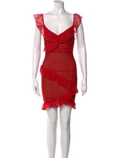 Pre-owned Majorelle Mini Dress In Red