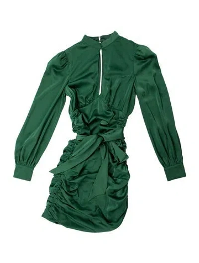 Pre-owned Majorelle Mock Neck Mini Dress In Green