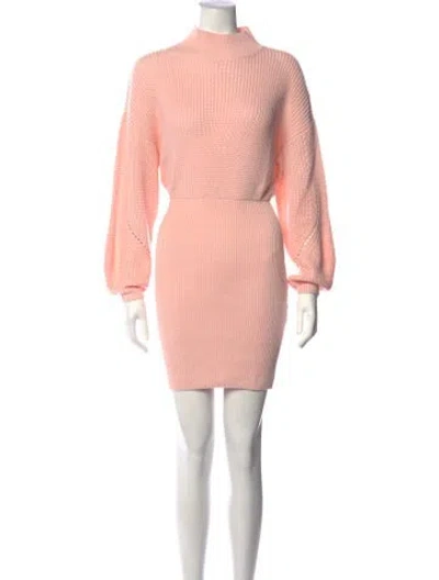 Pre-owned Majorelle Mock Neck Mini Dress W/ Tags In Pink