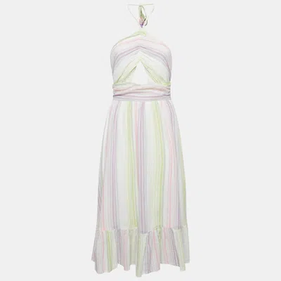 Majorelle Multicolor Candy Stripes Cotton Midi Dress