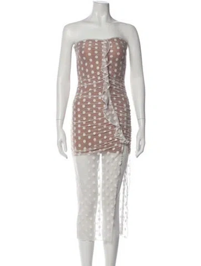 Pre-owned Majorelle Nylon Knee-length Dress In Neutral