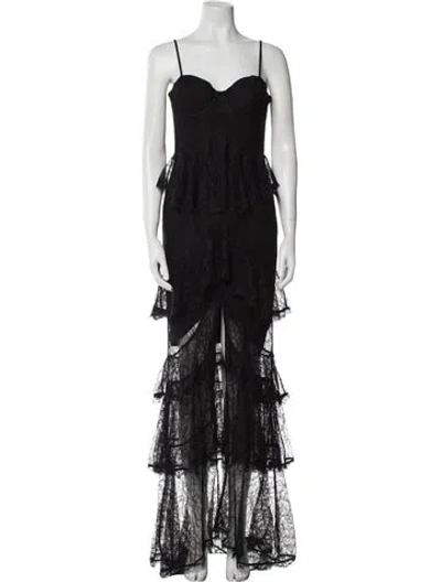 Pre-owned Majorelle Nylon Long Dress In Black