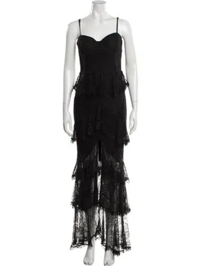 Pre-owned Majorelle Nylon Long Dress In Black