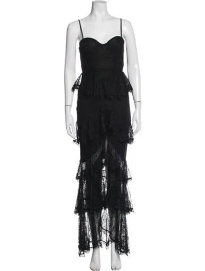 Pre-owned Majorelle Nylon Long Dress In Black