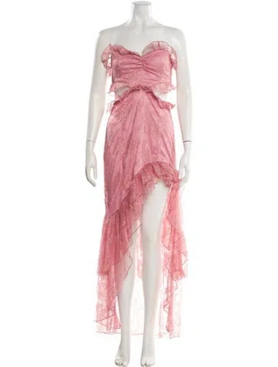 Pre-owned Majorelle Nylon Long Dress In Pink