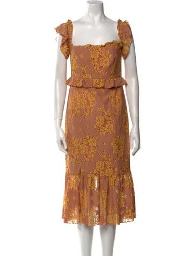 Pre-owned Majorelle Nylon Midi Length Dress In Pink