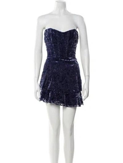 Pre-owned Majorelle Nylon Mini Dress In Blue