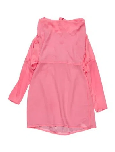 Pre-owned Majorelle Off-the-shoulder Midi Length Dress In Pink