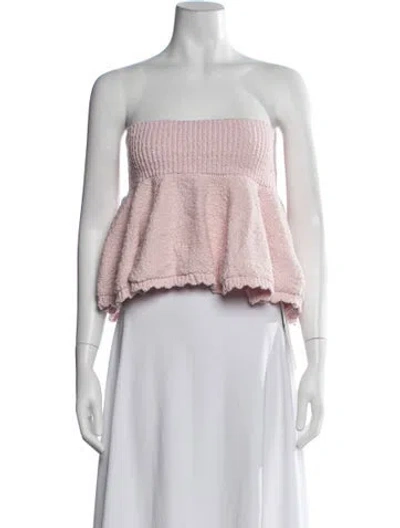 Pre-owned Majorelle Off-the-shoulder Sweater In Pink