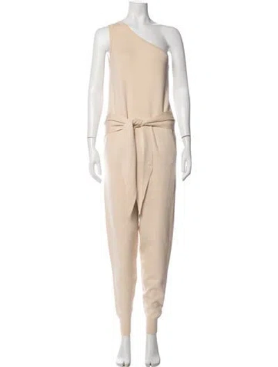 Pre-owned Majorelle One-shoulder Jumpsuit In Neutral