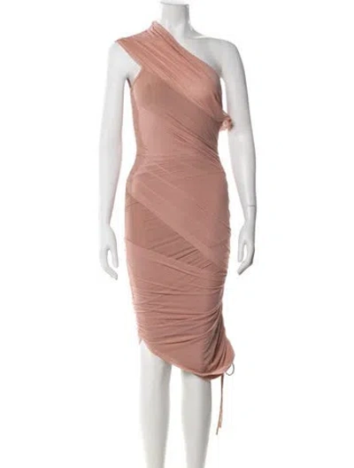 Pre-owned Majorelle One-shoulder Mini Dress In Pink