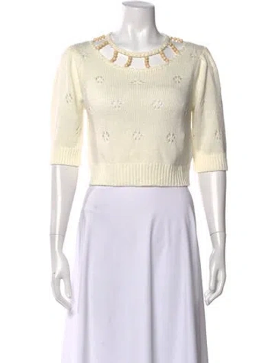 Pre-owned Majorelle Patterned Crew Neck Sweater In Neutral
