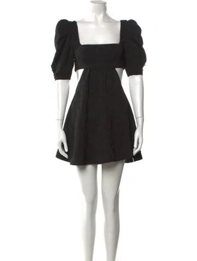 Pre-owned Majorelle Patterned Mini Dress In Black