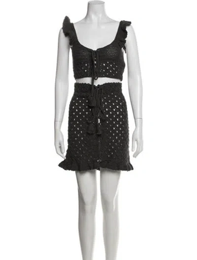 Pre-owned Majorelle Patterned Skirt Set In Black