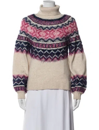 Pre-owned Majorelle Patterned Turtleneck Sweater In Multi