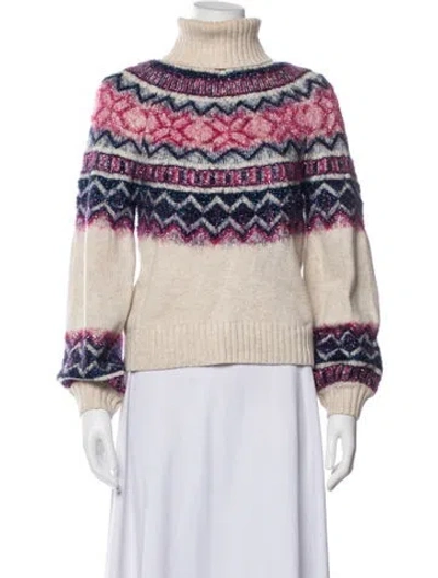 Pre-owned Majorelle Patterned Turtleneck Sweater In Multicolor