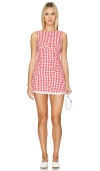 Majorelle Peggy Mini Dress In Red & White Check