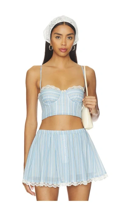 Majorelle Pietra Bra Top In Blue