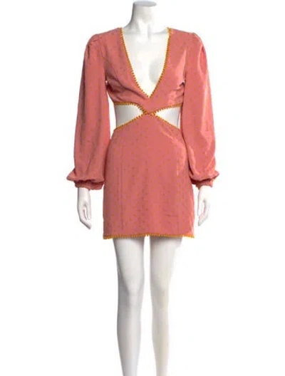 Pre-owned Majorelle Polka Dot Print Mini Dress In Pink