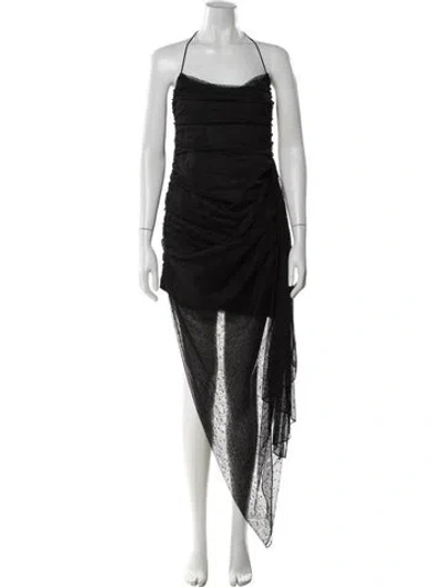 Pre-owned Majorelle Printed Mini Dress In Black