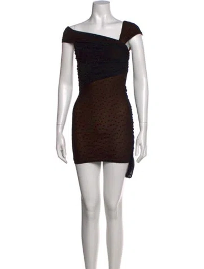 Pre-owned Majorelle Printed Mini Dress In Neutral