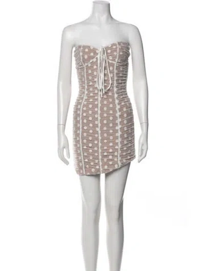 Pre-owned Majorelle Printed Mini Dress In Neutral
