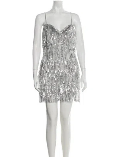 Pre-owned Majorelle Printed Mini Dress In White
