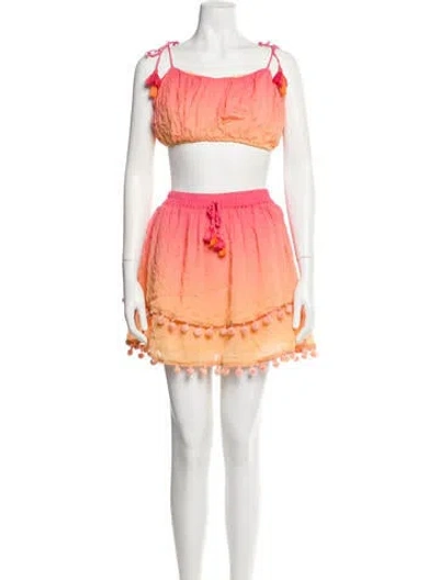 Pre-owned Majorelle Printed Skirt Set In Orange