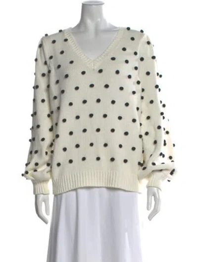 Pre-owned Majorelle Printed V-neck Sweater In Neutral