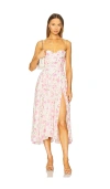 Majorelle Priscilla Midi Dress In Ivory,blush