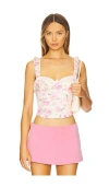 Majorelle Priscilla Top In Vintage Pink & Ivory