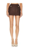 Majorelle Riah Mini Skirt In Chocolate Brown