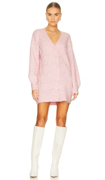 Majorelle Rishelle Embellished Sweater Dress In Light Pink