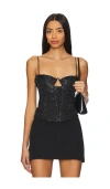 Majorelle Ro Bustier Top In Black