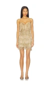 Majorelle Samara Mini Dress In Gold