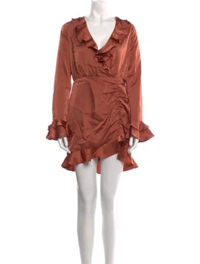 Pre-owned Majorelle Satin Mini Dress W/ Tags In Orange