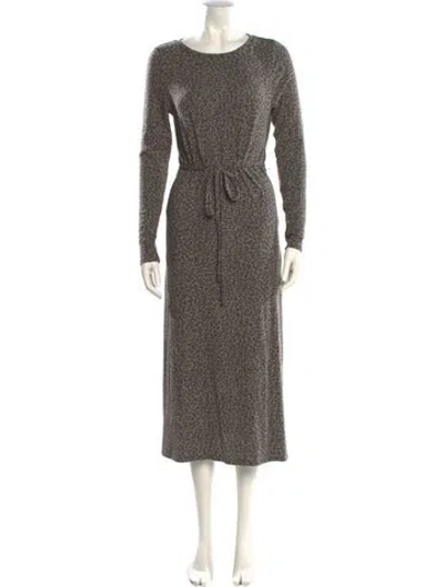 Pre-owned Majorelle Scoop Neck Midi Length Dress In Neutral