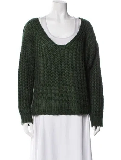 Pre-owned Majorelle Scoop Neck Sweater In Green