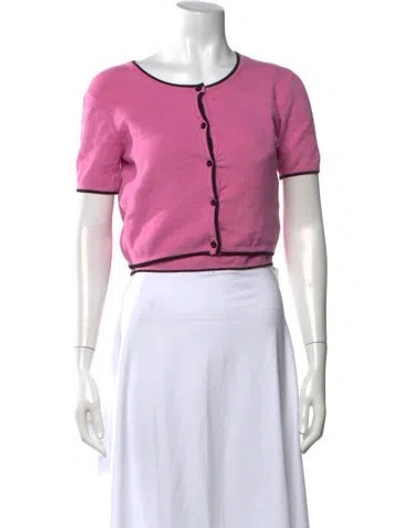 Pre-owned Majorelle Scoop Neck Sweater In Pink