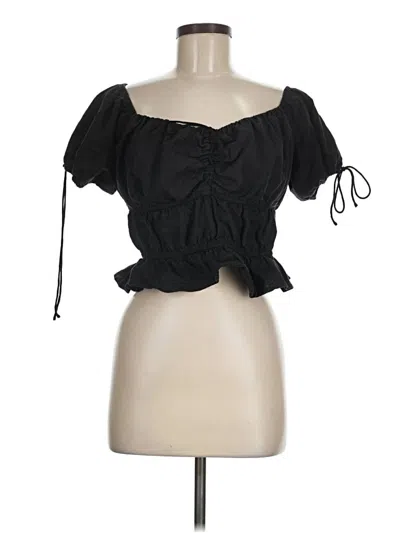 Pre-owned Majorelle Short Sleeve Blouse In Black