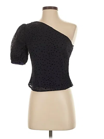 Pre-owned Majorelle Short Sleeve Top Black One Shoulder Neckline Tops