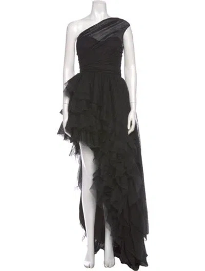 Pre-owned Majorelle Silk Long Dress In Black