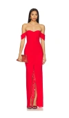 Majorelle Simone Gown In 樱桃红