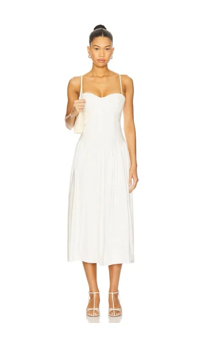 Majorelle Sky Midi Dress In Ivory