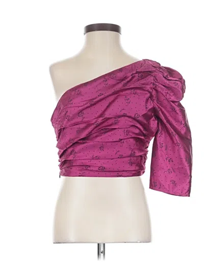 Pre-owned Majorelle Sleeveless Top Pink One Shoulder Neckline Tops