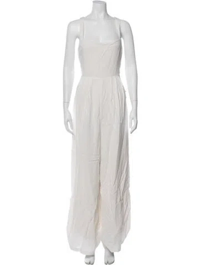 Pre-owned Majorelle Square Neckline Jumpsuit In Gray
