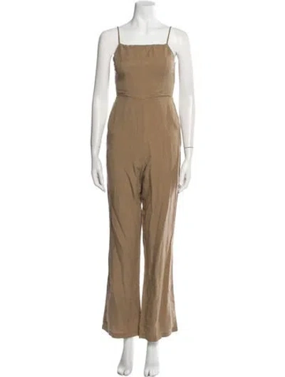 Pre-owned Majorelle Square Neckline Jumpsuit In Neutral